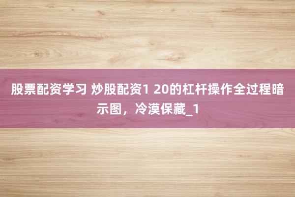 股票配资学习 炒股配资1 20的杠杆操作全过程暗示图，冷漠保藏_1